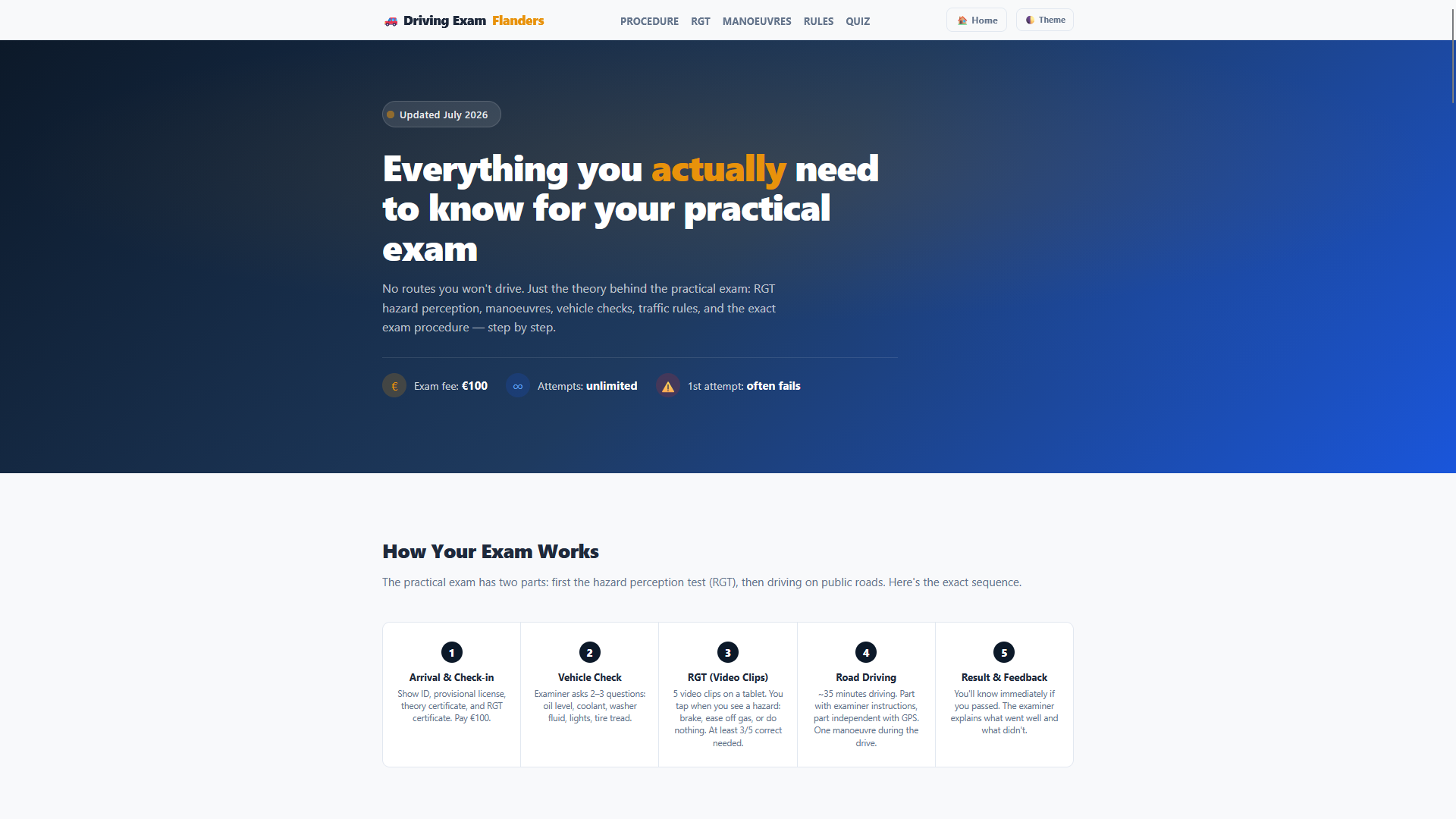 Project preview for Rijexamen Roeselare — Routekaart & Studiegids