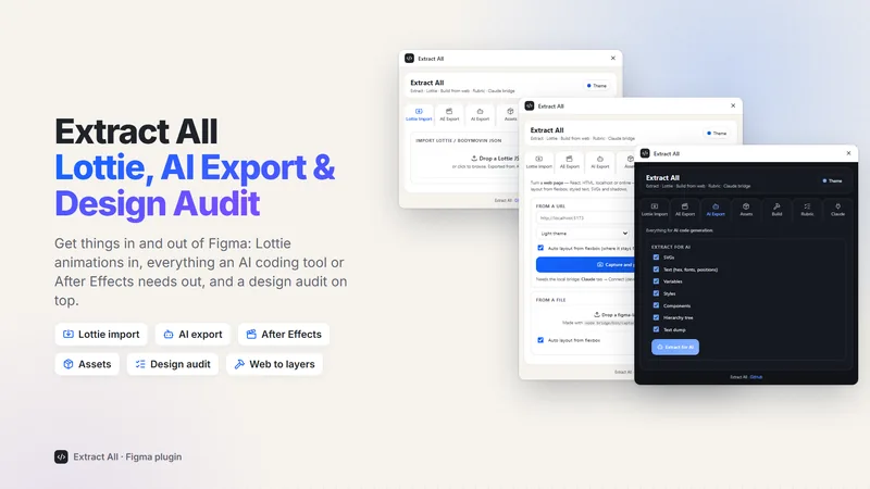 Extract All: Lottie, AI Export & Design Audit